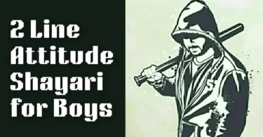 2 line attitude shayari for boys